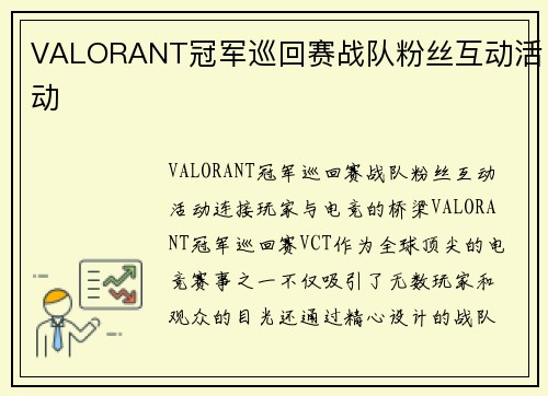 VALORANT冠军巡回赛战队粉丝互动活动